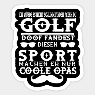 Golf Opa Sport Hole in One club Golfschläger Sticker